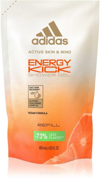 Adidas active skin&mind Energy kick férfi tusfürdő utántöltő, 400 ml  tusfürdő vásárlás, olcsó Adidas active skin&mind Energy kick férfi tusfürdő  utántöltő, 400 ml shower gel árak, akciók