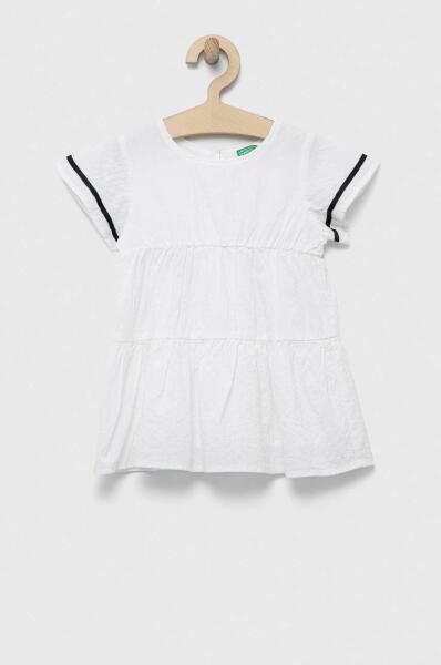 Vásárlás: United Colors of Benetton gyerek ruha fehér, mini, harang alakú -  fehér 104 - answear - 11 990 Ft Lányruha árak összehasonlítása, gyerek ruha  fehér mini harang alakú fehér 104 answear 11 990 Ft boltok