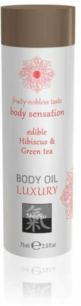 Orion Luxury - Ulei de masaj comestibil, hibiskus și ceai verde, 75 ml (Ulei,  lumanare masaj erotic) - Preturi