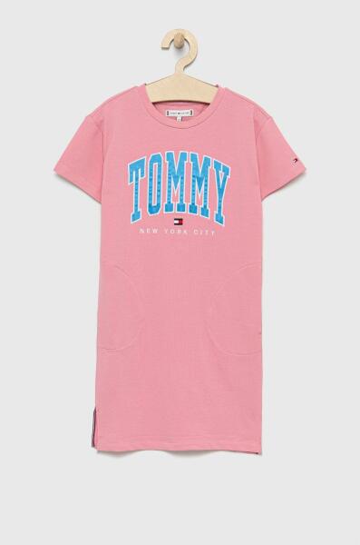 Vásárlás: Tommy Hilfiger gyerek ruha rózsaszín, mini, egyenes - rózsaszín  164 - answear - 18 990 Ft Lányruha árak összehasonlítása, gyerek ruha  rózsaszín mini egyenes rózsaszín 164 answear 18 990 Ft boltok