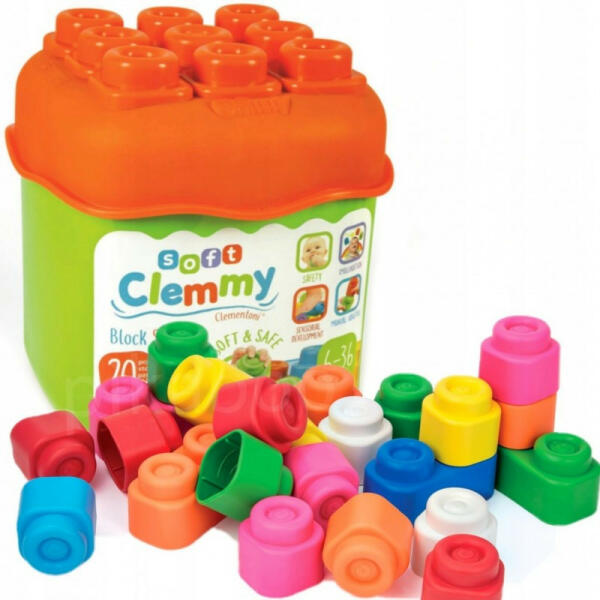 Vásárlás: Clementoni Clemmy puha építőkockák dobozban 20 db-os Babáknak  szóló játék árak összehasonlítása, Clemmy puha építőkockák dobozban 20 db  os boltok