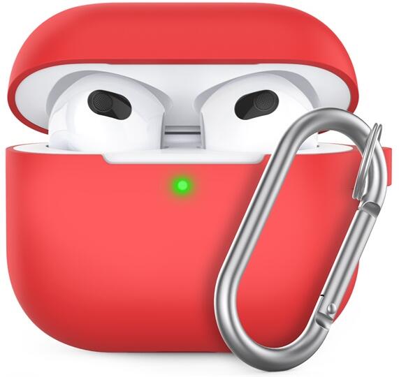 Vásárlás: Phoner Simple Apple Airpods 3 szilikon tok akasztóval, piros  Mobiltelefon tok árak összehasonlítása, Simple Apple Airpods 3 szilikon tok  akasztóval piros boltok