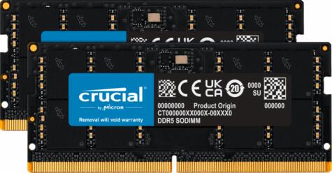 Crucial 64GB (32GBx2) DDR5-5200 メモリ Crucial 64GB (2x32GB) DDR5 5200MHz CT2K32G52C42S5 (Memorie) - Preturi