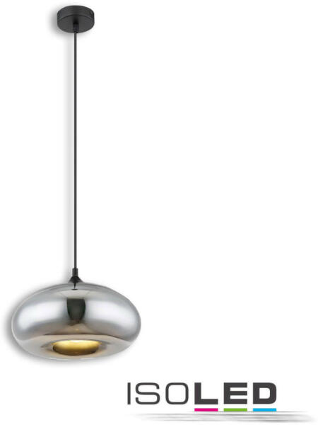 Vásárlás: IsoLED Függesztett lámpa fém fekete, ovális, üveg króm, 1xE27  foglalat, izzók nélkül 115053 (ISO115053) Fali- és mennyezeti lámpa,  csillár árak összehasonlítása, Függesztett lámpa fém fekete ovális üveg króm  1 xE 27