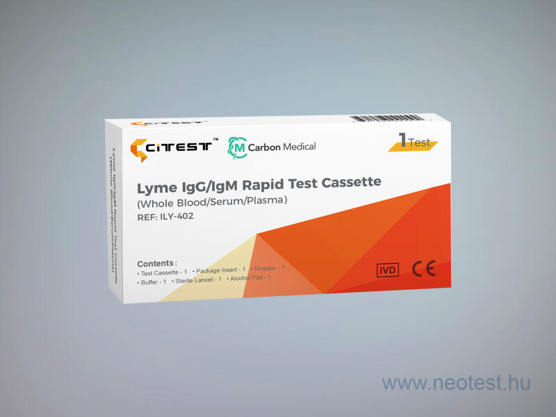 Vásárlás: Citest Diagnostics Inc Lyme-kór gyorsteszt IgG/IgM (1x) CM  (SUN601) Diagnosztikai teszt árak összehasonlítása, Lyme kór gyorsteszt IgG  IgM 1 x CM SUN 601 boltok
