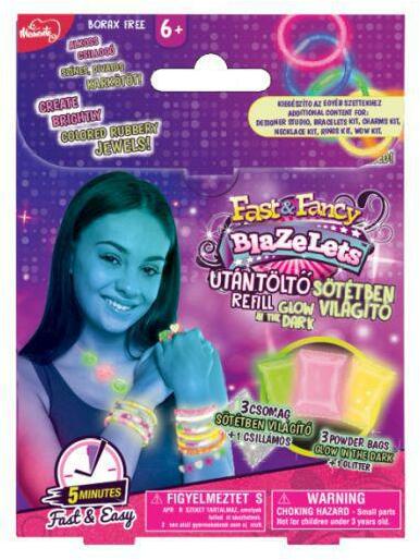 Fast and Fancy karkötőkészítő sötétben világító utántöltő készlet (MMBLZ104G)