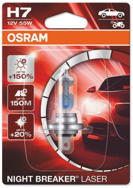 OSRAM NIGHT BREAKER LASER (NEXT GEN) PX26d H7 55W 12V (64210NL-01B) (Bec  auto) - Preturi