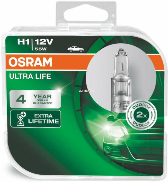 Vásárlás: OSRAM ULTRA LIFE H1 55W 12V 2x (64150ULT-HCB) Autó izzó árak  összehasonlítása, ULTRA LIFE H 1 55 W 12 V 2 x 64150 ULT HCB boltok