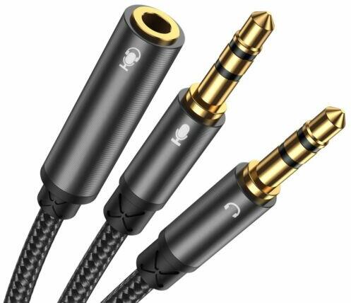 Vásárlás: JOYROOM AUX elosztó audiokábel 3, 5 mm-es mini jack (aljzat) - 2x  3, 5 mm-es mini jack (mikrofon és fejhallgató), 0, 2 m, fekete (SY-A05)  (6941237155016) Audio kábel árak összehasonlítása, AUX