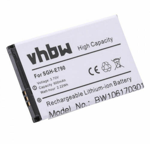 VHBW Telefon akkumulátor akku Samsung AB403450BA, AB403450BC - 600mAh,  3.7V, Li-ion (106170301) vásárlás, olcsó Mobiltelefon akkumulátor árak,  akciók