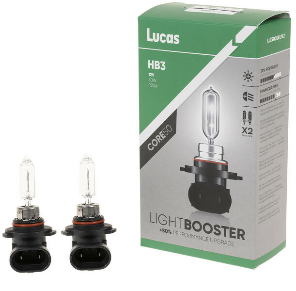 Vásárlás: Lucas LightBooster HB3 autóizzó 12V 60W, +50%, 2db/csomag  (LLX9005XLPX2) Autó izzó árak összehasonlítása, LightBooster HB 3 autóizzó  12 V 60 W 50 2 db csomag LLX 9005 XLPX 2 boltok