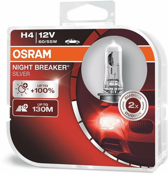 NIGHT BREAKER SILVER H4 60/55W 12V 2x (64193NBS-HCB)
