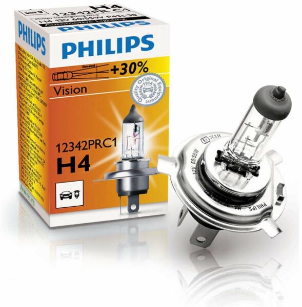 Promo Philips H4 Premium Vision 12V 60/55W Hologen - 12342PR
