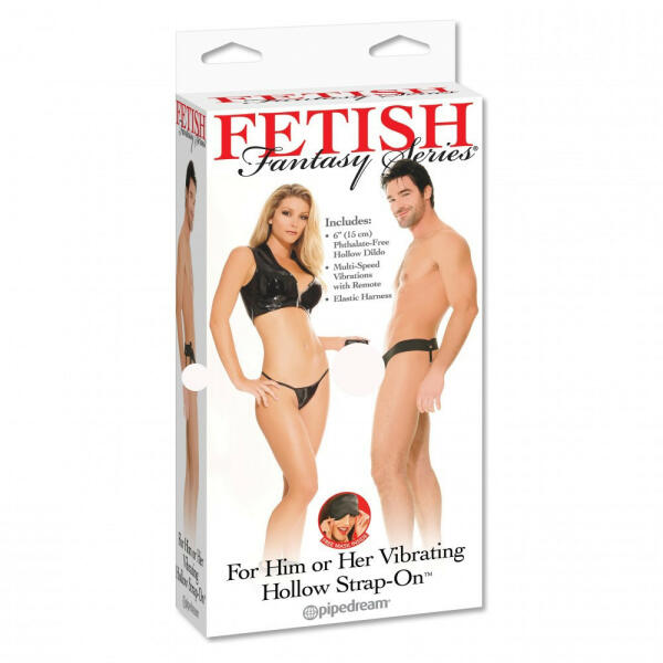 Fetish Fantasy Series - For Him or Her Vibrating Hollow Strap-on (603912173307/603912166361)