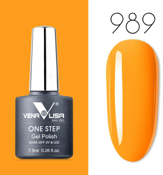 Vásárlás: VENALISA One Step gél lakk narancs 989 (o989) Körömlakk árak  összehasonlítása, One Step gél lakk narancs 989 o 989 boltok
