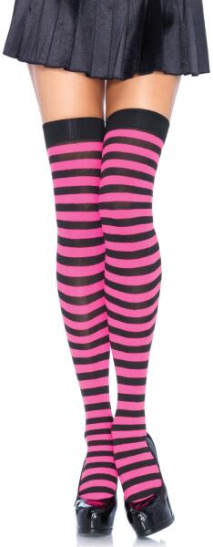 Vásárlás: Leg Avenue Striped Nylon Thigh Highs 6005 Black & Neon Pink  Erotikus harisnya árak összehasonlítása, Striped Nylon Thigh Highs 6005  Black Neon Pink boltok