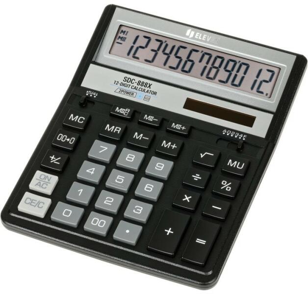 Calculator de birou 12 digiți, 203 x 158 x 31 mm, Eleven SDC-888X-BK ( Calculator de birou) - Preturi
