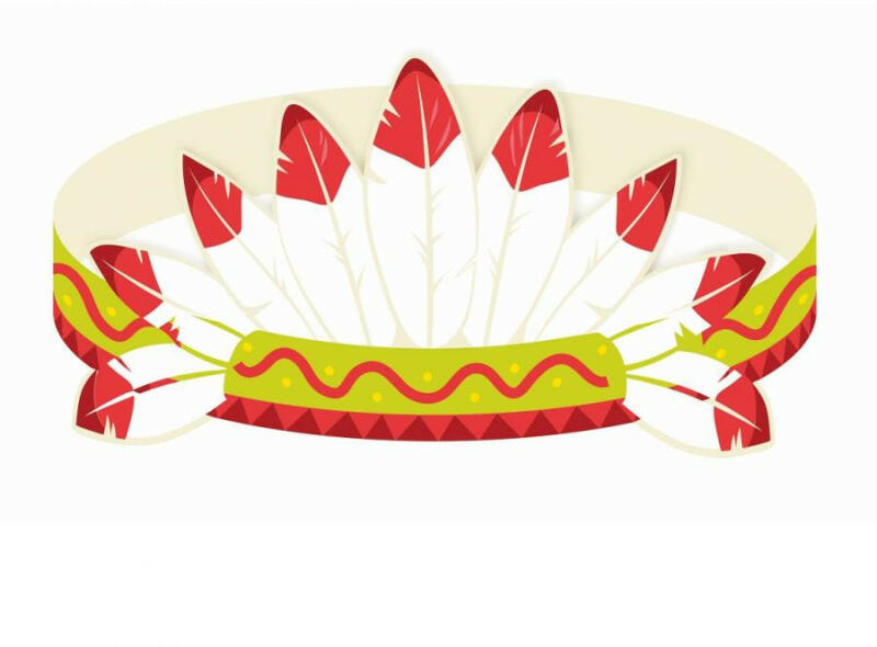 Indian Party, Indián fejpánt 3 db-os (MLG104691) - kidsfashion