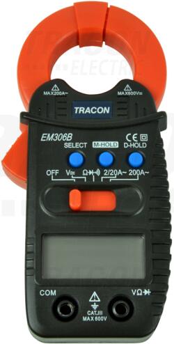 Digitális lakat fogó DCV, ACV, ACA 200A, OHM (EM306B)