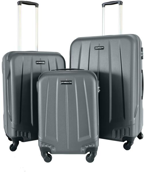 Vásárlás: Kring Ground NEW ICE Utazó bőrönd készlet, ABS, S+M+L méret,  sötétszürke színben, 3 db Bőrönd árak összehasonlítása, Ground NEW ICE Utazó  bőrönd készlet ABS S M L méret sötétszürke színben 3