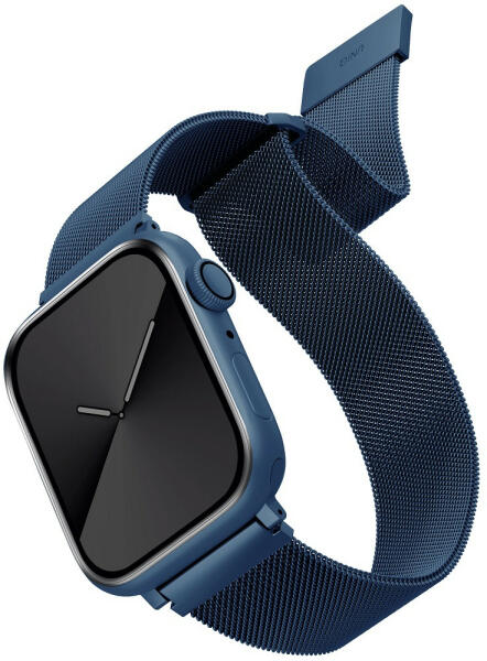 Vásárlás: Apple Watch 1-6, SE (42 / 44 mm) / Watch 7-8 (45 mm), fém  pótszíj, milánói stílus, mágnes zárral, Uniq Dante, kék Sportóra, okosóra  kiegészítő árak összehasonlítása, Watch 1 6 SE