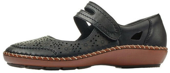 RIEKER Pantofi dama, Rieker, 44875-00-Negru, casual, piele naturala, cu  talpa joasa, negru (Marime: 42) (Pantof dama) - Preturi