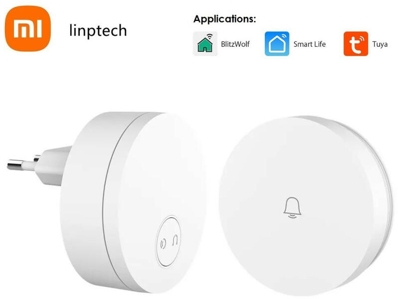 Vásárlás: Xiaomi Linptech G6LW-TY - SMART (WiFi) vezeték nélküli ajtócsengő  (nem kell elem a használatához) BlitzWolf / Tuya / Smart Life  applikációkkal Okos kiegészítő árak összehasonlítása, G 6 LW TY SMART WiFi