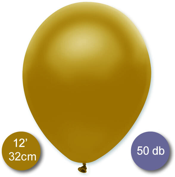 Lufi (metál) arany, 32cm, 50 db/cs
