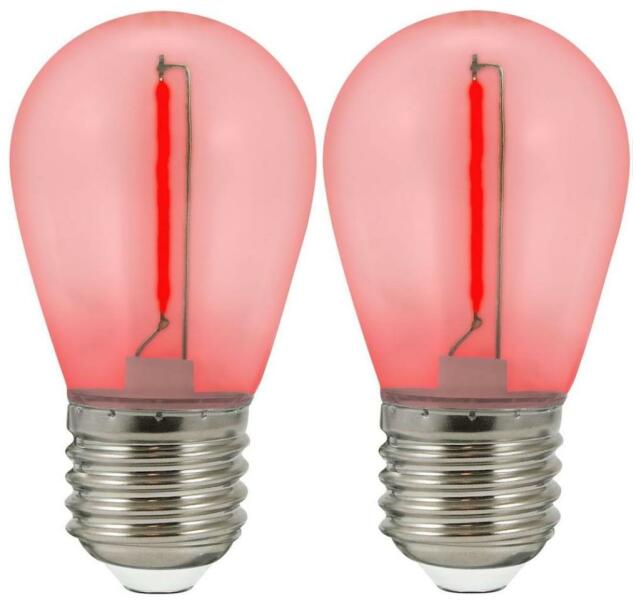 KÉSZLET 2x LED Izzó PARTY E27/0, 3W/36V piros SA1799 (SA1799)