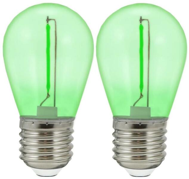 KÉSZLET 2x LED Izzó PARTY E27/0, 3W/36V zöld SA1802 (SA1802)