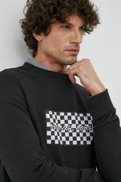 Michael Kors bluza barbati, culoarea negru, cu imprimeu PPYX-SWM01T_99X  (Pulover barbati) - Preturi
