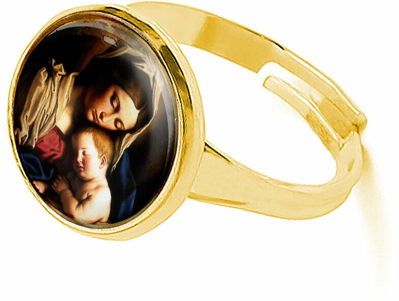 Vásárlás: Maria King Szűz Mária gyűrű, arany színben (állítható méret)  (stm-uv-el-gy-14-a) Gyűrű árak összehasonlítása, Szűz Mária gyűrű arany  színben állítható méret stm uv el gy 14 a boltok