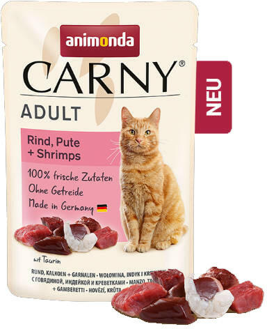 Carny Adult beef, turkey & shrimp pouch 85 g