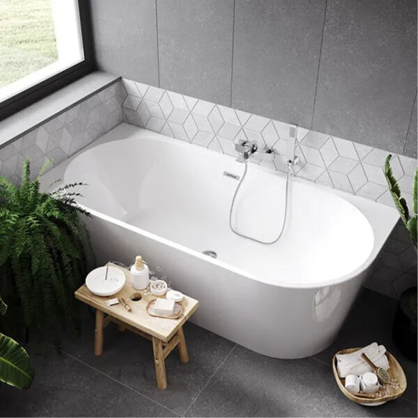 Rea Cada freestanding Rea Sydney 160x75 cm alb lucios cu montaj