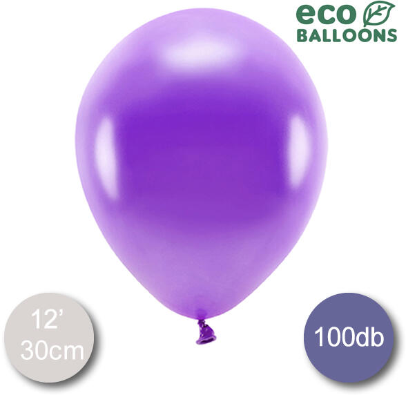 ECO Lufi, metál lila , 30cm, 100 db/cs