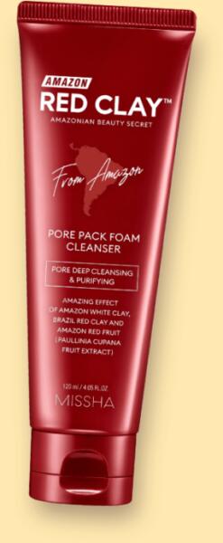 Amazon Red Clay pórustisztító habzó arctisztító 120 ml