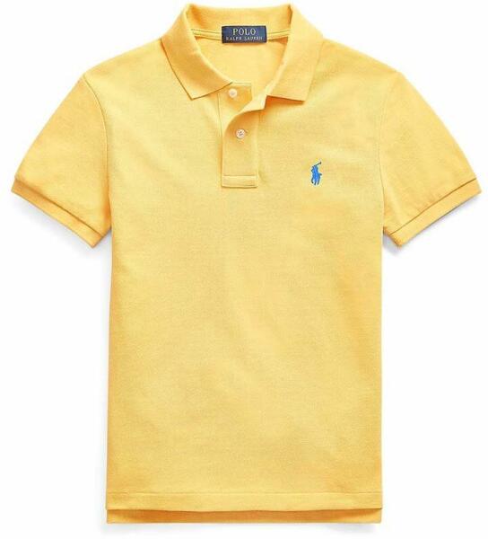 Ralph Lauren tricouri polo din bumbac pentru copii culoarea galben, neted  PPYX-POB02B_11X (Tricou copii) - Preturi