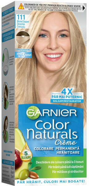 Garnier Vopsea de par permanenta cu amoniac Garnier Color Naturals 111  Blond Super Deschis Cenusiu, 110 ml (NM23558) (Vopsea de par) - Preturi