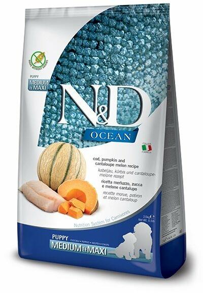 Ocean Puppy Medium & Maxi Codfish, pumpkin and cantaloupe melon 2,5 kg