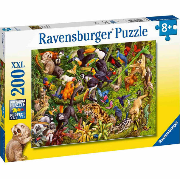 Ravensburger Puzzle Animale In Padurea Tropicala, 200 Piese (RVSPC13351) -  ejuniorul (Puzzle) - Preturi