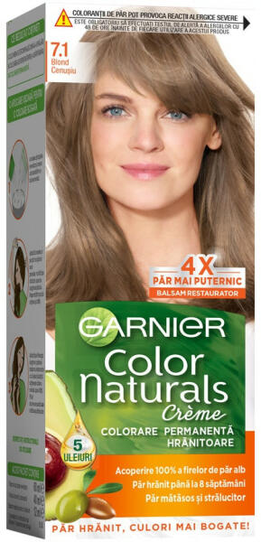 Garnier Vopsea de par permanenta cu amoniac Garnier Color Naturals 7.1 Blond  Cenusiu, 110 ml (NM8713) (Vopsea de par) - Preturi