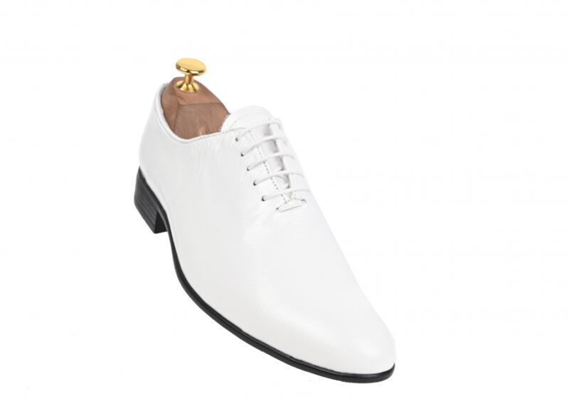 Rovi Design Oferta marimea 38, 43 - Pantofi barbati, albi, , eleganti, din  piele naturala box - LMOD1ALBBOX (Pantof barbati) - Preturi