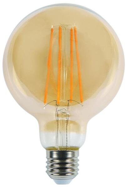 ORO-E27-G125-FL-AMBER-6W-WW FILAMENT, A+, 550lm, 2200K (ORO04029) (ORO04029)