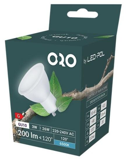 Oro-gu10-toto-3w-cw Fényforrás (oro01002) (oro01002)