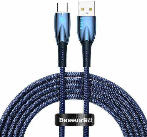 Baseus Glimmer USB - USB-C töltőkábel, 100W, 2m (kék) (6932172618001)  vásárlás, olcsó Baseus Glimmer USB - USB-C töltőkábel, 100W, 2m (kék)  (6932172618001) árak, Kábel, csatlakozó akciók