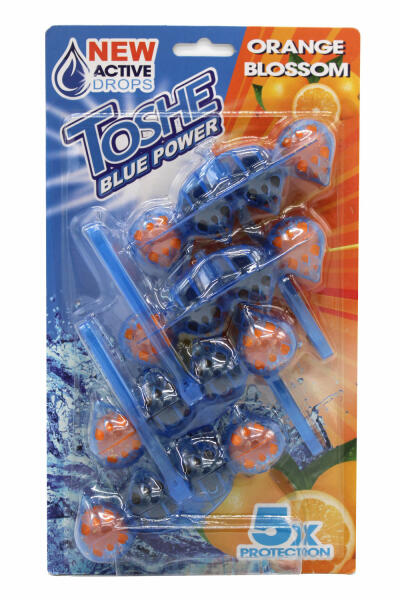 WC illatosító - Toshe Blue Power 4x55g Orange Blossom