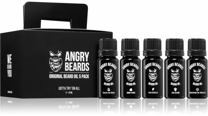 Angry Beards Original Beard Oil 5 Pack ulei pentru barba (set cadou)  (Pachete de cadouri) - Preturi