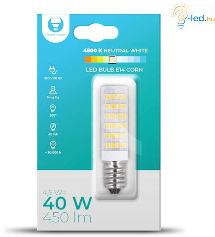 LED izzó E14 4, 5W 4500K páraelszívóba - RTV003656