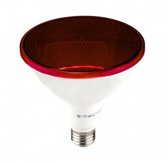 Vízálló színes LED izzó E27 PAR38 17W 100° piros IP65 spot - 92065 - b-led
