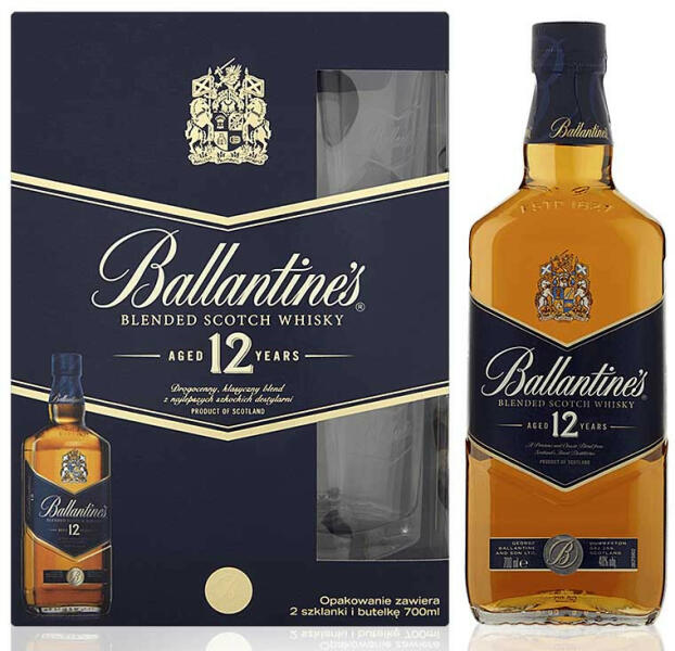 Vásárlás: Ballantine's Ballantines 12 éves Whisky DD + 2 Pohár (40% 0, 5L)  Whiskey árak összehasonlítása, Ballantines 12 éves Whisky DD 2 Pohár 40 0 5  L boltok